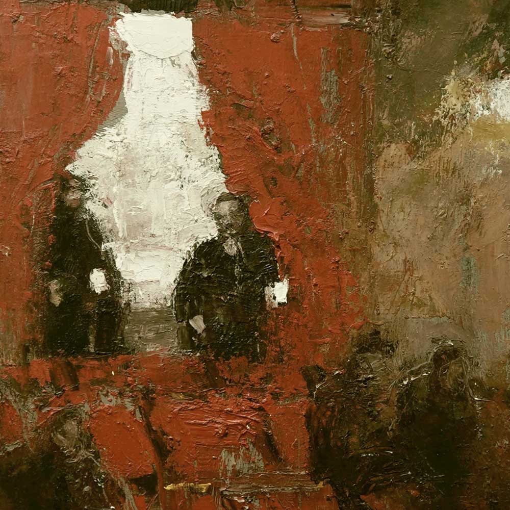 BOOK-5 Texting 12"x12" oil on panel